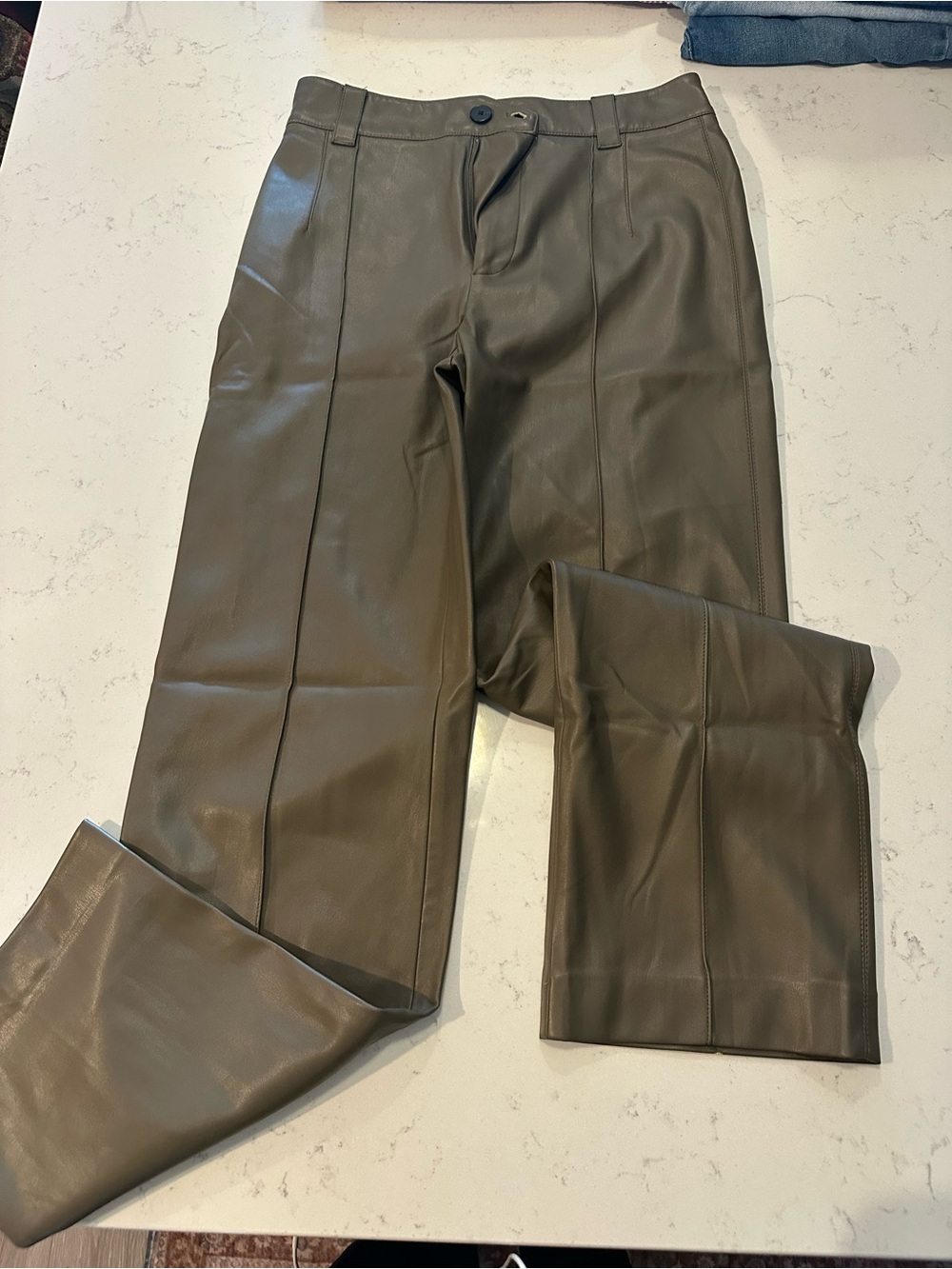 Zara Wide-Leg Faux Leather Pants